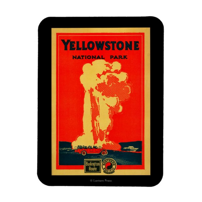Ímã Yellowstone, Antiga Poster de Publicidade Fiel (Vertical)