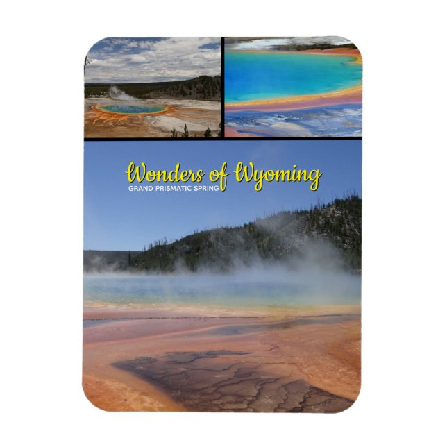 Ímã Yellowstone Grand Prismatic Primavera Wyoming (Vertical)