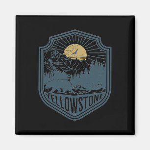 Imã Yellowstone National Park Bear Nature Saindo Outdo