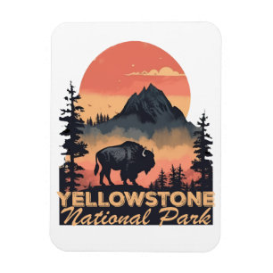 Ímã Yellowstone National Park Mountain Viagem