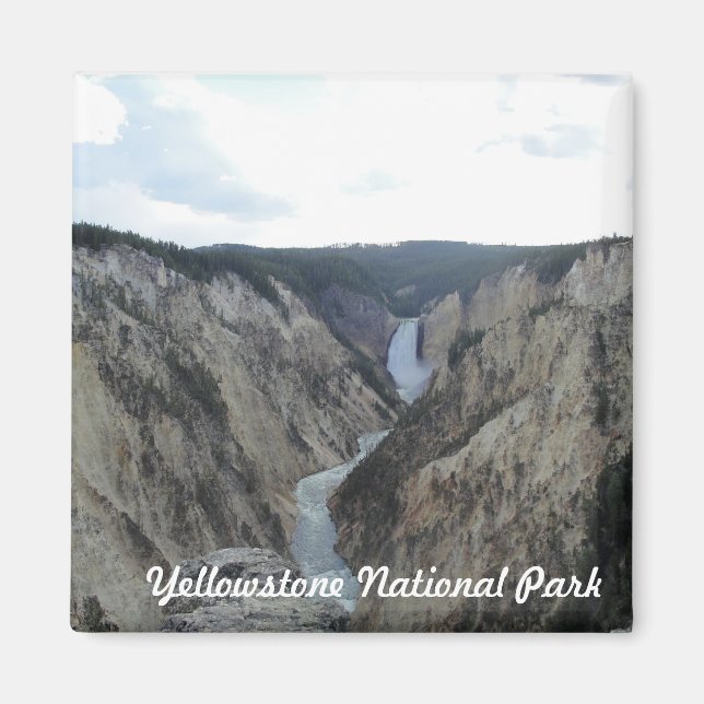 Imã Yellowstone National Park Square Magnet (Frente)