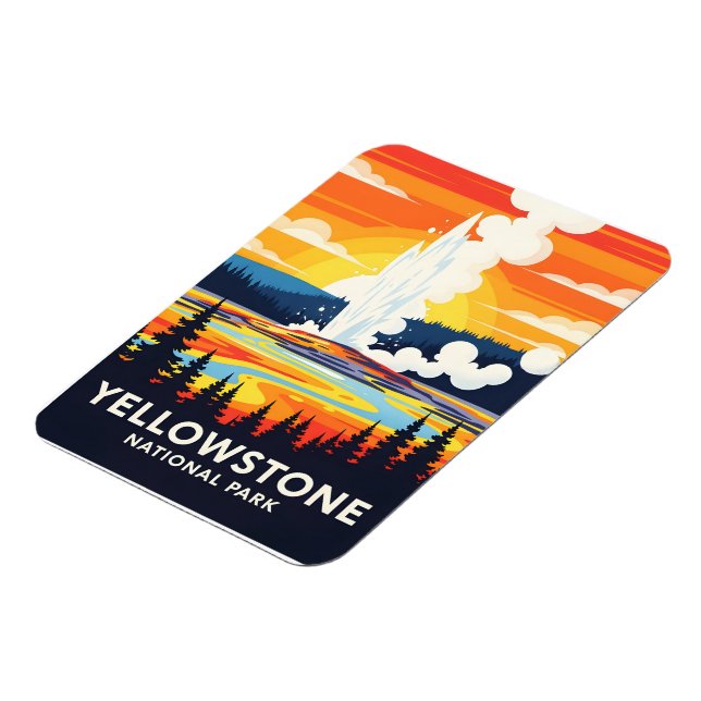 Ímã Yellowstone National Park – Vibrant Geyser (Left Side)