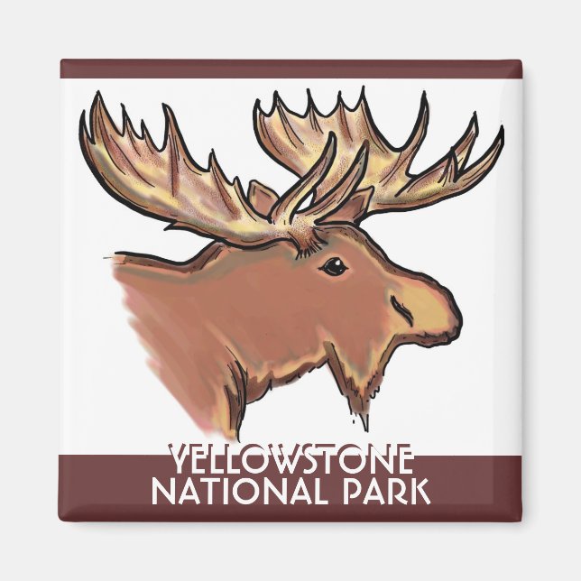 Imã Yellowstone National Park Wyoming Mose Magno (Frente)