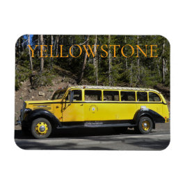 Ímã Yellowstone National Park Yellow Historic Bus Tour