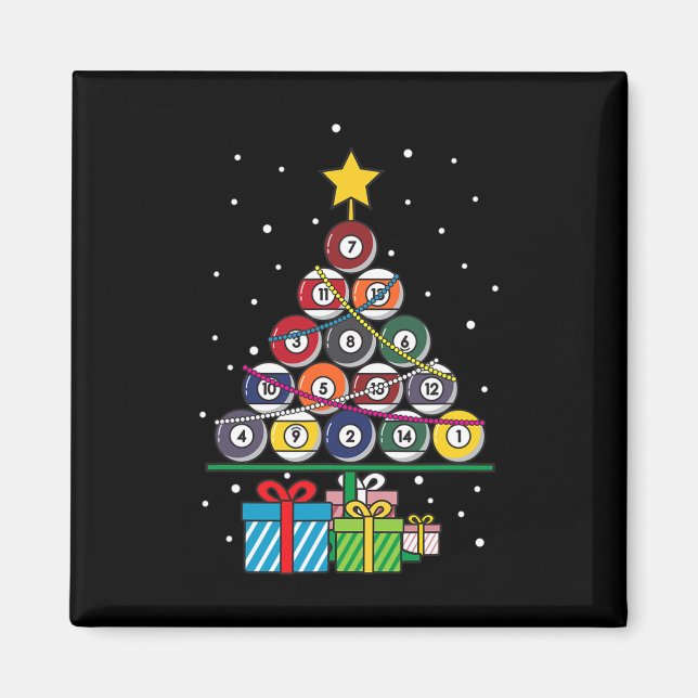Imã Yeoys Sports And Activity Gifs Billiard Ll Xmas T (Frente)
