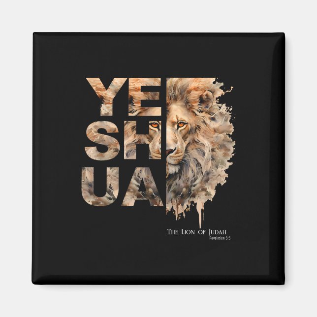 Imã Yeshua, Leão de Judá, Jesus, Deus, Versículo Bíbli (Frente)