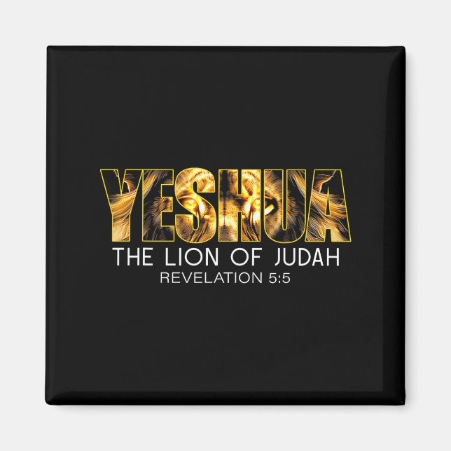 Imã Yeshua Lion Of Judah Jesus Religious Christian Rev (Frente)