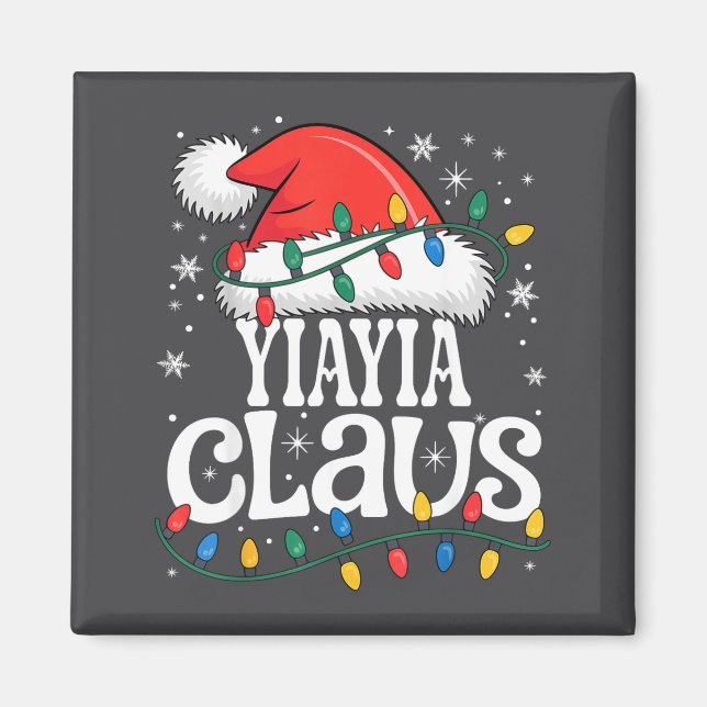 Imã Yiayia Claus Funny Xmas Christmas Grandma Holiday  (Frente)