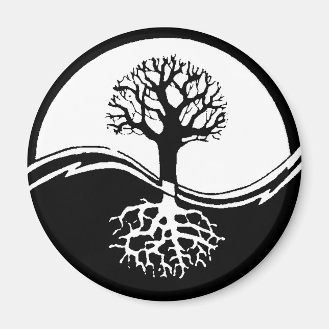 Imã Yin e yang árvore da vida (Frente)