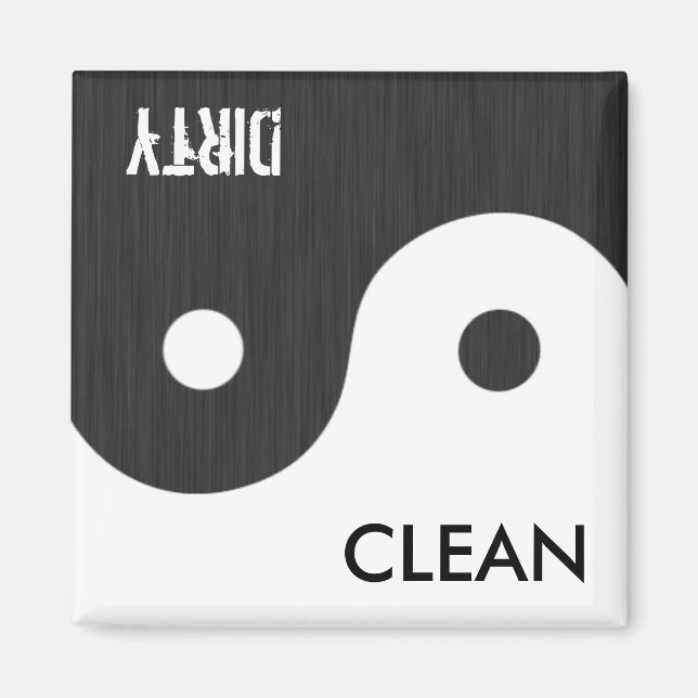 Imã Yin e Yang Clean / Dirk Dish Wsher Magnet (Frente)