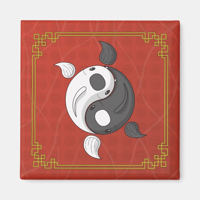 Imã Yin e Yang, o Magnet Koi (Frente)