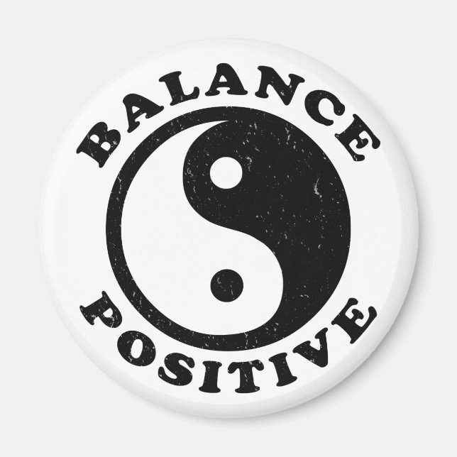Imã Yin Yang Balance Positive Zen Life (Frente)