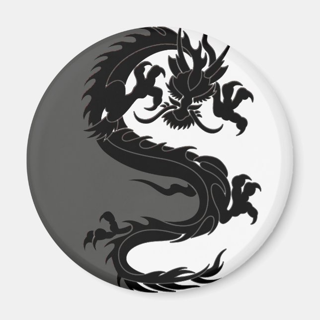 Imã Yin Yang Dragon (Frente)
