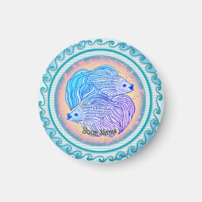 Imã Yin Yang Fish (Frente)