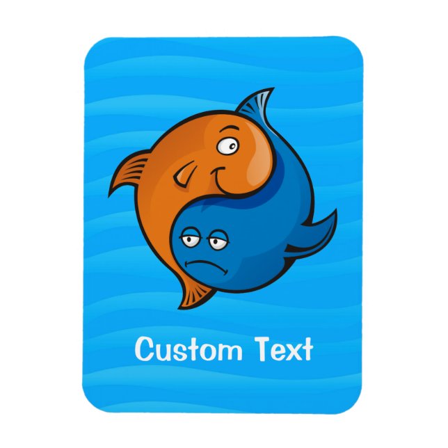 Ímã Yin Yang Fish Cartoon (Vertical)