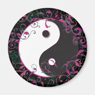 Imã Yin & Yang Floral Design