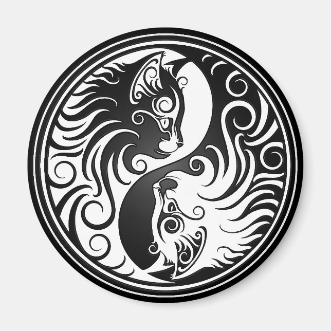 Imã Yin Yang Kittens (Frente)