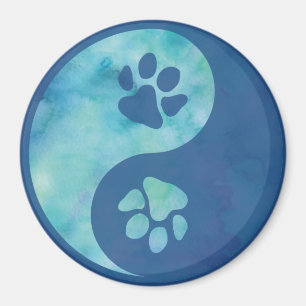 Imã Yin Yang Paw Blue