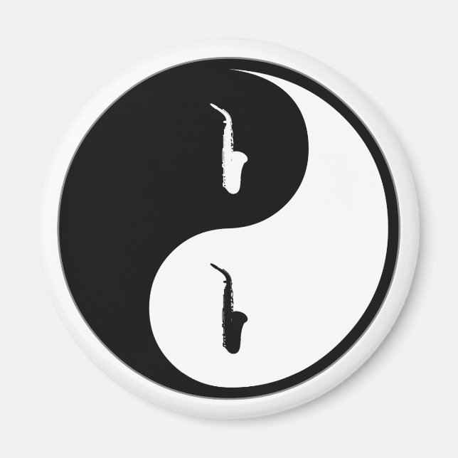 Imã Yin Yang Saxofone (Frente)