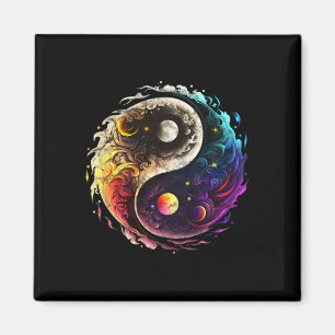 Imã Yin Yang, Sol, Lua, Universo, Tai Chi, Qigong, Iog