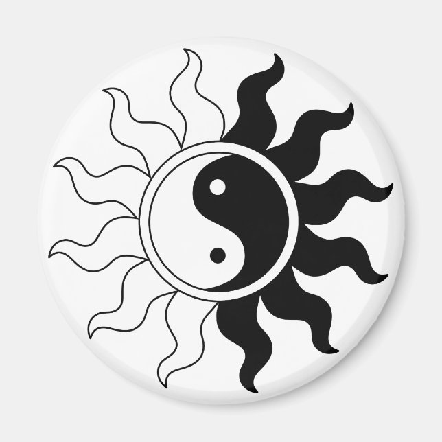 Imã Yin yang Sun Magnet (Frente)