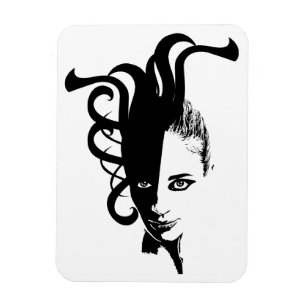 Ímã Yin Ying Yang Womans enfrentam arte original