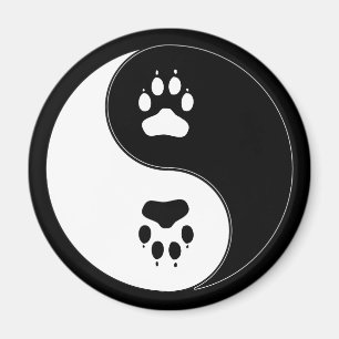 Imã Ying Yang Paw Print