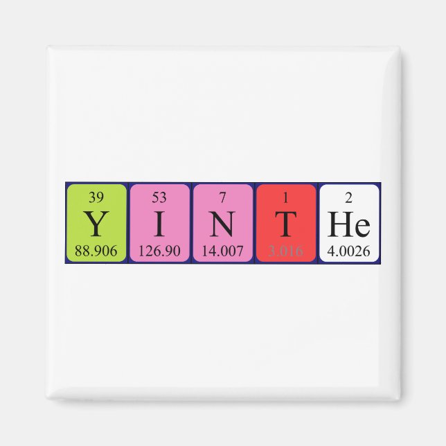 Imã Yinthe periódico mesa name magnet (Frente)