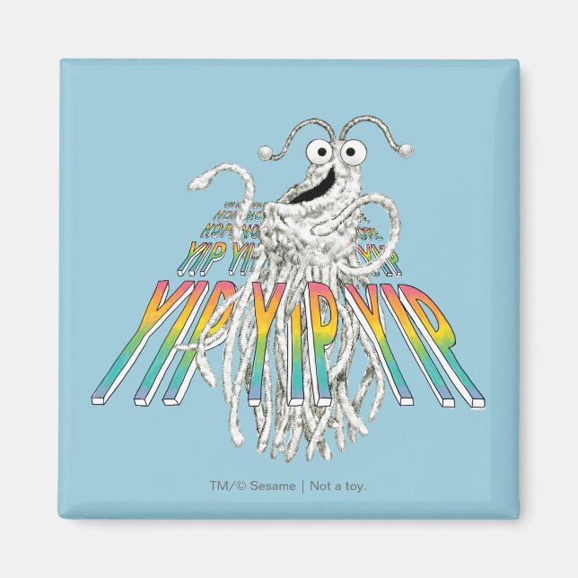 Imã Yip Yips Desenho de Esquema B&W (Frente)