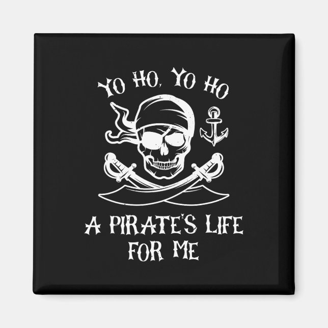 Imã Yo Ho Ho A Vida de Pirata para Mim Esqueleto Louco (Frente)