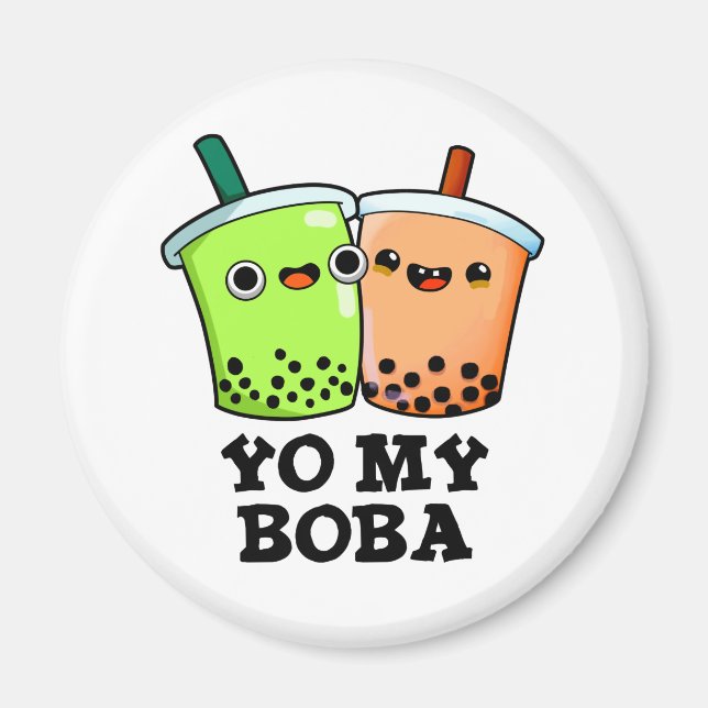 Imã Yo My Boba Funny Boba Tea Pun (Frente)