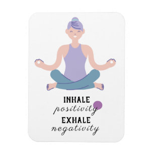 Ímã yoga fofa cita tipografia motivacional