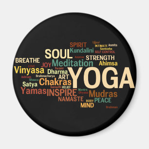 Imã Yoga Gift para Instrutores - Arte Word Inspiradora