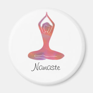 Imã Yoga Girl Namaste Magnet