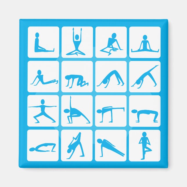 Imã Yoga Girl Poses (Frente)