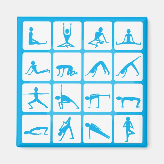 Imã Yoga Girl Poses (Frente)