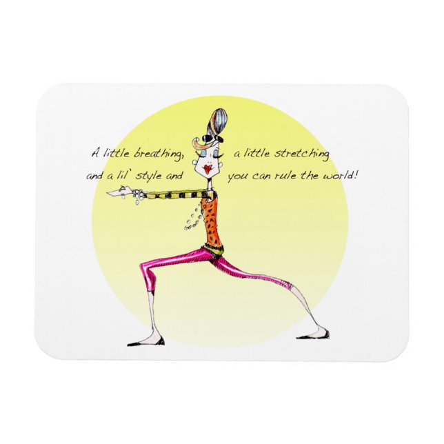 Ímã Yoga Humor Magnet (Horizontal)