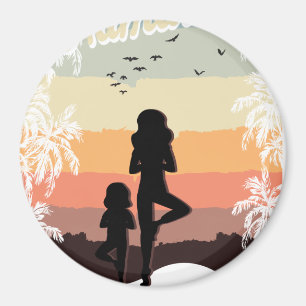 Imã yoga matinal com mãe