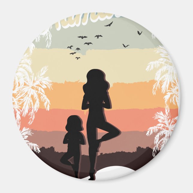 Imã yoga matinal com mãe (Frente)