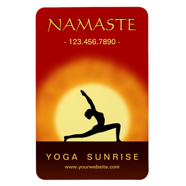 Ímã Yoga Sunrise Pose Yoga Studio Grandes Magnets Flex (Vertical)