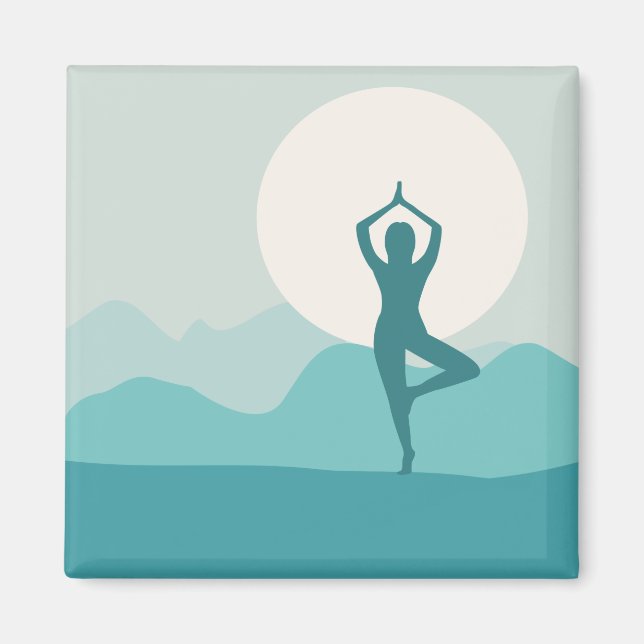Imã Yoga Tree Pose Magnet (Frente)