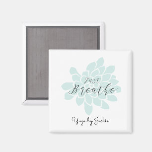 Imã Yoga Verde Breathe White Floral