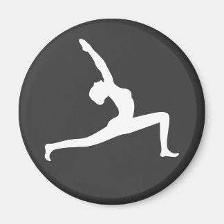 Imã Yoga White Silhouette Mulher Posicionando Magnets
