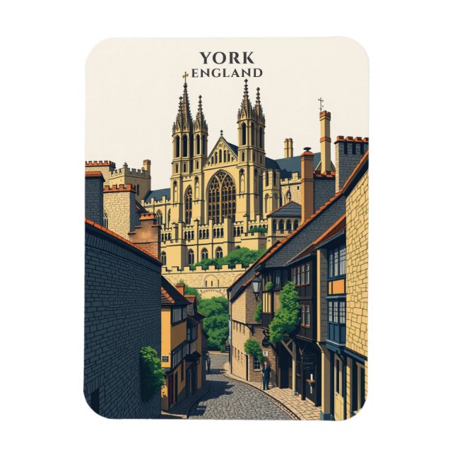 Ímã York Inglaterra - Viagem Histórico (Vertical)