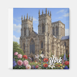 Imã York Minster England Flowers
