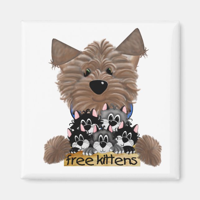 Imã Yorkie Free Kittens (Frente)