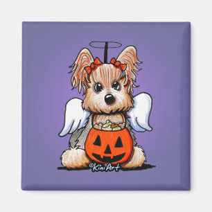 Imã Yorkie Halloween Angel Magnet