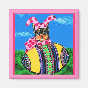 Imã Yorkie Poo de Páscoa