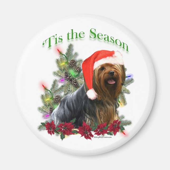 Imã Yorkie 'Tis the Season Magnet (Frente)