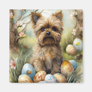 Imã Yorkipoo Cão com Feriado de Ovos de Páscoa